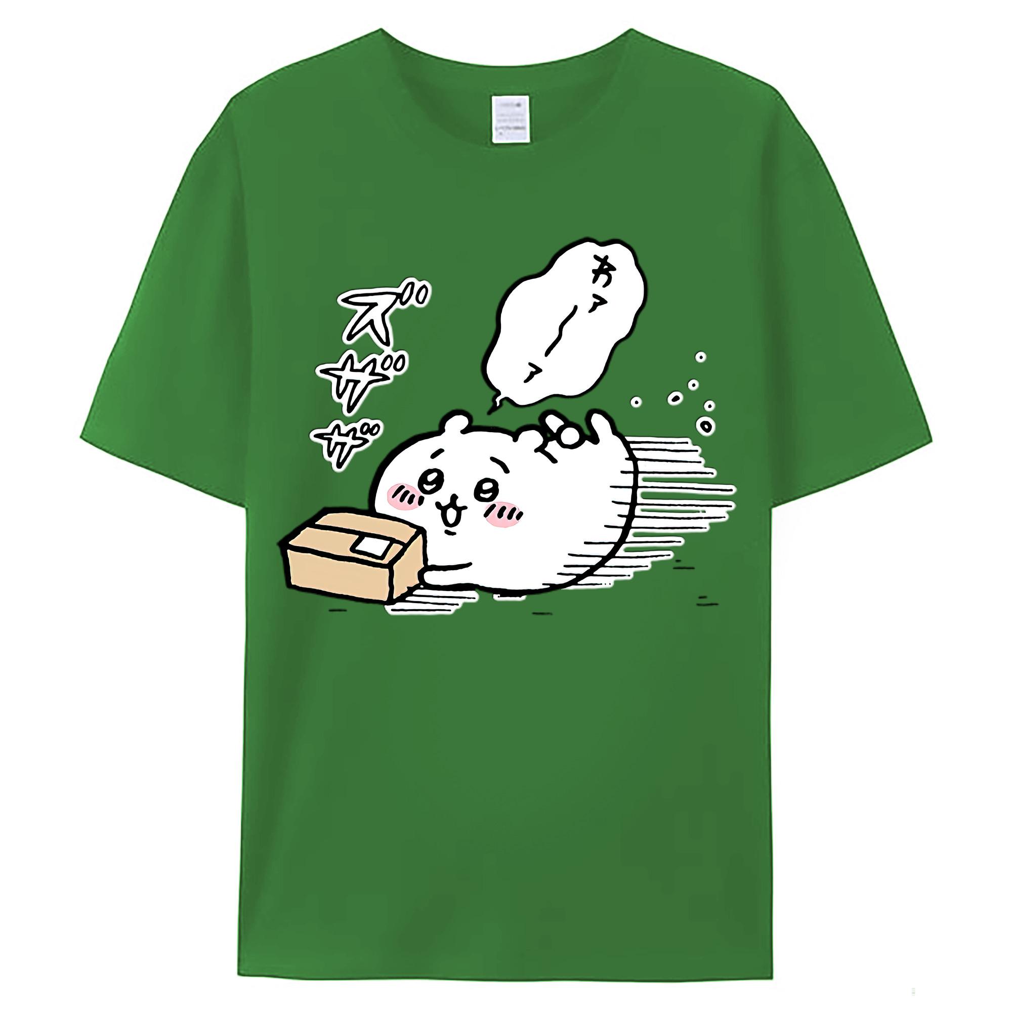 （画像用） ちいかわ ちいかわ Chii-kawa chiikawa レディースカジュアルプリントTシャツ（綿100％）